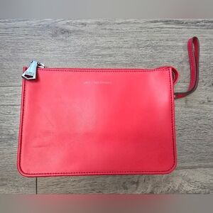 Aimee Kestenberg Cherry Red Leather Clutch Garden Girl Cottage Nautical